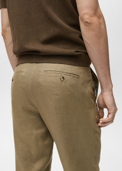 Брюки 100% лен slim fit