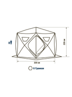 Палатка для зимней рыбалки HIGASHI Winter Camo Sota Pro