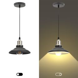 Светильник подвесной ЭРА PL4 BK/BN под лампу E27 высота плафона 80мм подвеса 800мм черный/темный никель