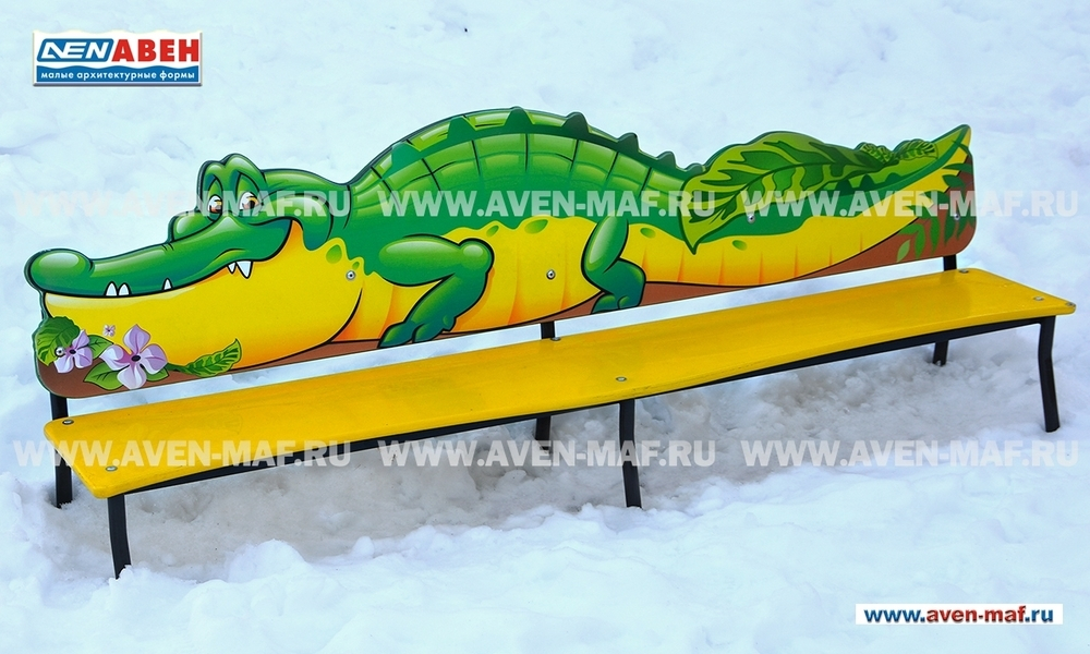 Детская скамейка С-167/2 Крокодил