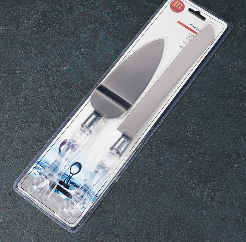 Набор кондитерский «Стиль», 2 предмета: лопатка 25 см, нож 31 см