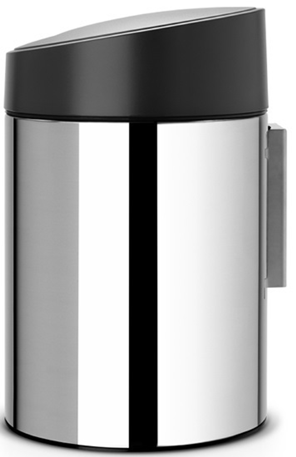 Ведро Brabantia Slide Bin 5л полированная сталь сбоку