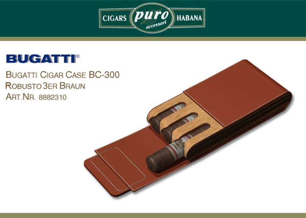 Футляр для трёх сигар Bugatti BC-300