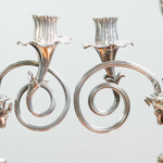 Парные Сицилианские канделябры из серебра