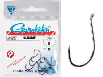 Крючки Gamakatsu LS-5314F HOOKS BLACK разм. 08 10шт.