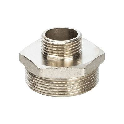 Ниппель редукционный STOUT SFT 0004 - 2" x 1" (для стальных труб, латунь никелированная)