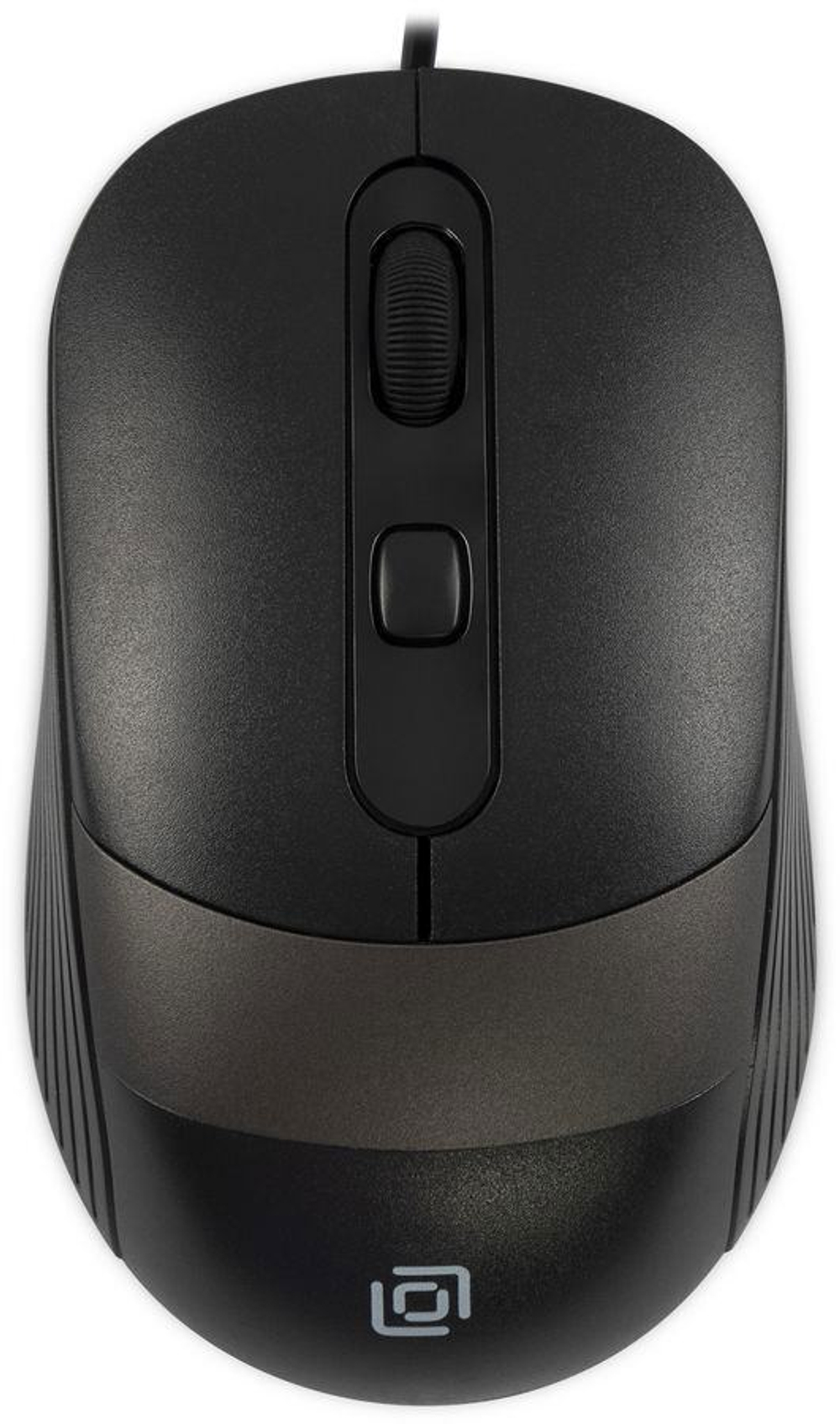 Мышь Оклик 310M черный/серый оптич. 2400dpi USB для ноутбука 4but (1869096)