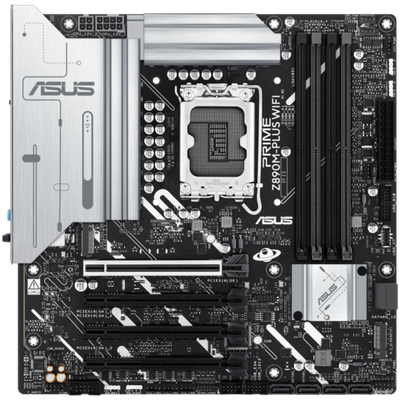 ASUS Main Board Desktop LGA1851 Intel Z890 Chipset 4 x DIMM slots, max. 256GB, DDR5 1 x DisplayPort 1 x HDMI 1 x Wi-Fi module 3 x M.2 slots 6 x SATA mATX Form Factor