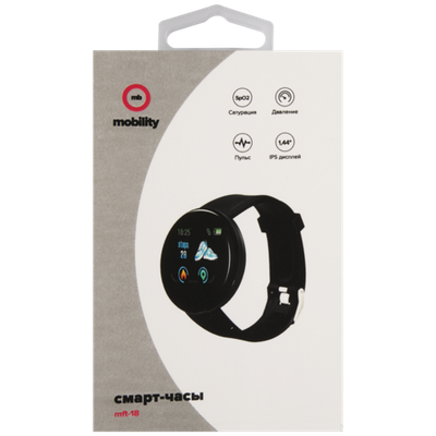 Ремешок для часов универсальный силиконовый накидное крепление, 22 mm, черный