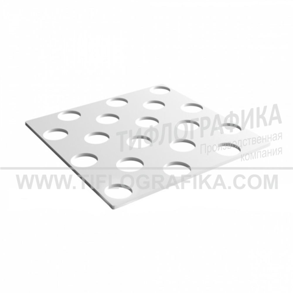 Прижим для монтажа тактильной плитки, конус шахматный 300x300 мм, тип2