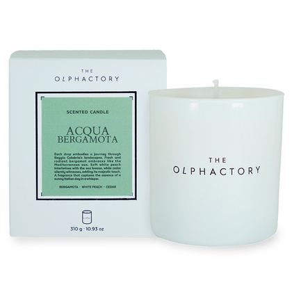 Свеча ароматическая 60ч Ambientair The Olphactory White Insignia Acqua Bergamota
