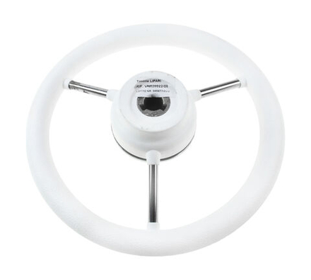 Рулевое колесо VN828022-08 LIPARI белое сереб.спицы диам.280 мм