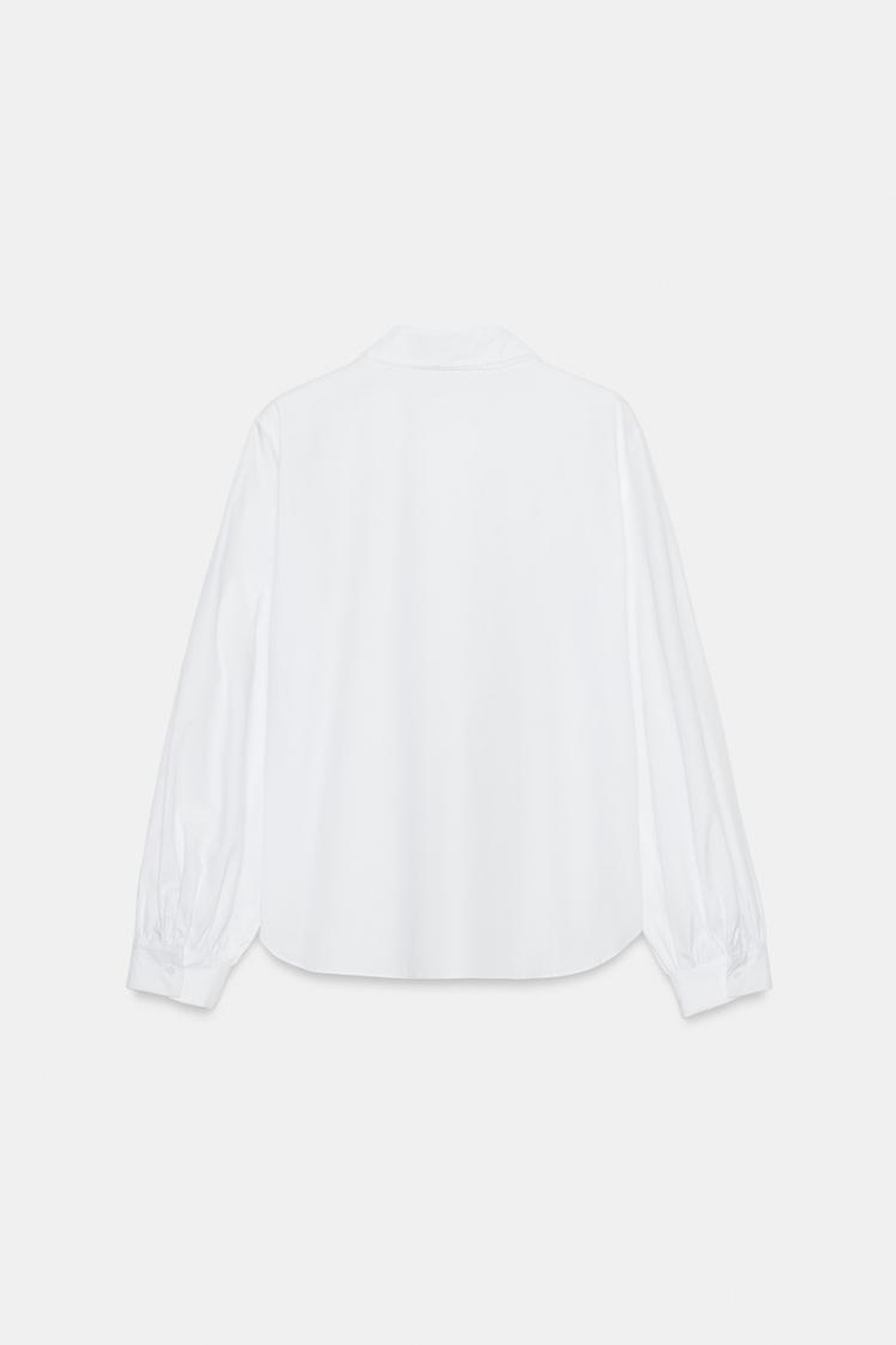 ZARA РУБАШКА С БОЛЬШИМ ОТЛОЖНЫМ ВОРОТНИКОМ, БЕЛЫЙ