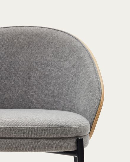 Стул Eamy светло-серый из шпона ясеня с натуральной отделкой Испания La Forma