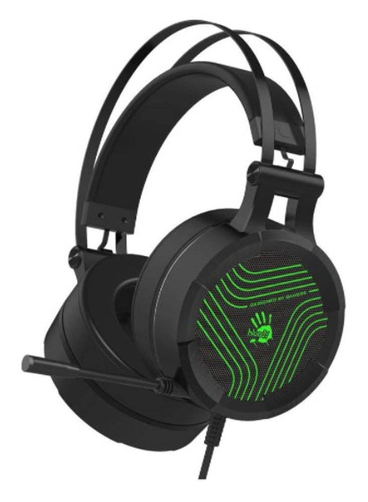 A4Tech Bloody G530S черный/зеленый 2м мониторные USB G530S Наушники с микрофоном