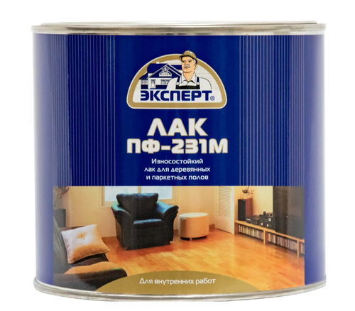 ЛАК ПАРКЕТНЫЙ ЭКСПЕРТ ПФ-231М ГЛЯНЦЕВЫЙ 1,8КГ