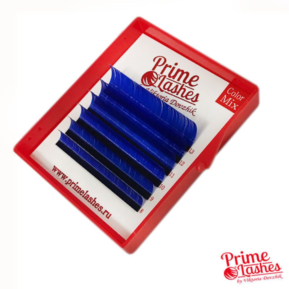 Фиолетовые темные ресницы Prime Lashes MIX - 6 линий