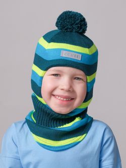Шлем весенний/осенний вязаный (Лагуна) ЧИП