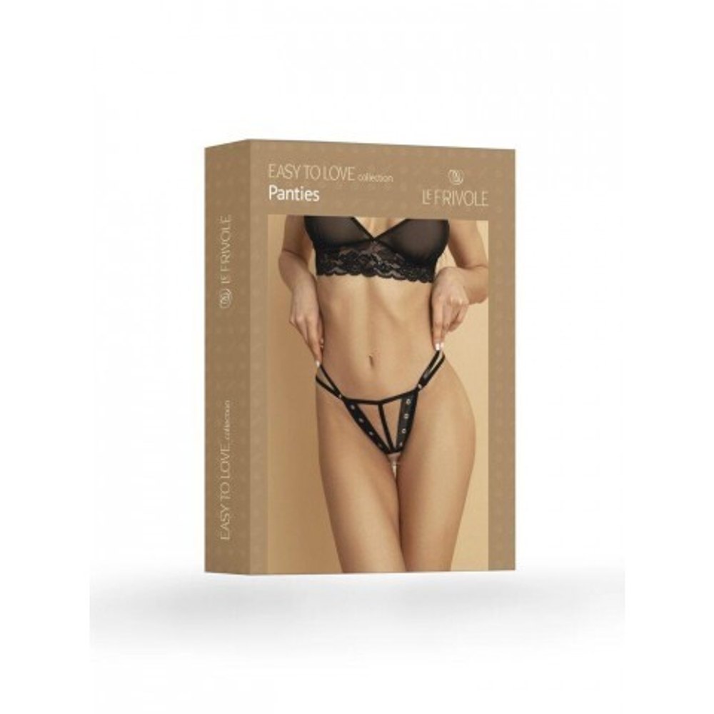Трусики с доступом и металлическими вставками Easy to love (XS/S; 40-42)