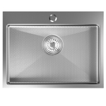 Мойка настол.монтаж 60х45 (3,0) вып 3 1/2  MIXLINE PRO 22см с сифоном (сатин НАНО декор)