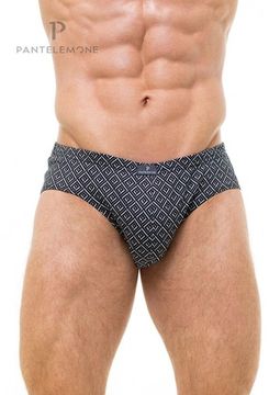 Трусы мужские спорт (2шт) Pantelemone PMP-236, геометрия зеленая/какао