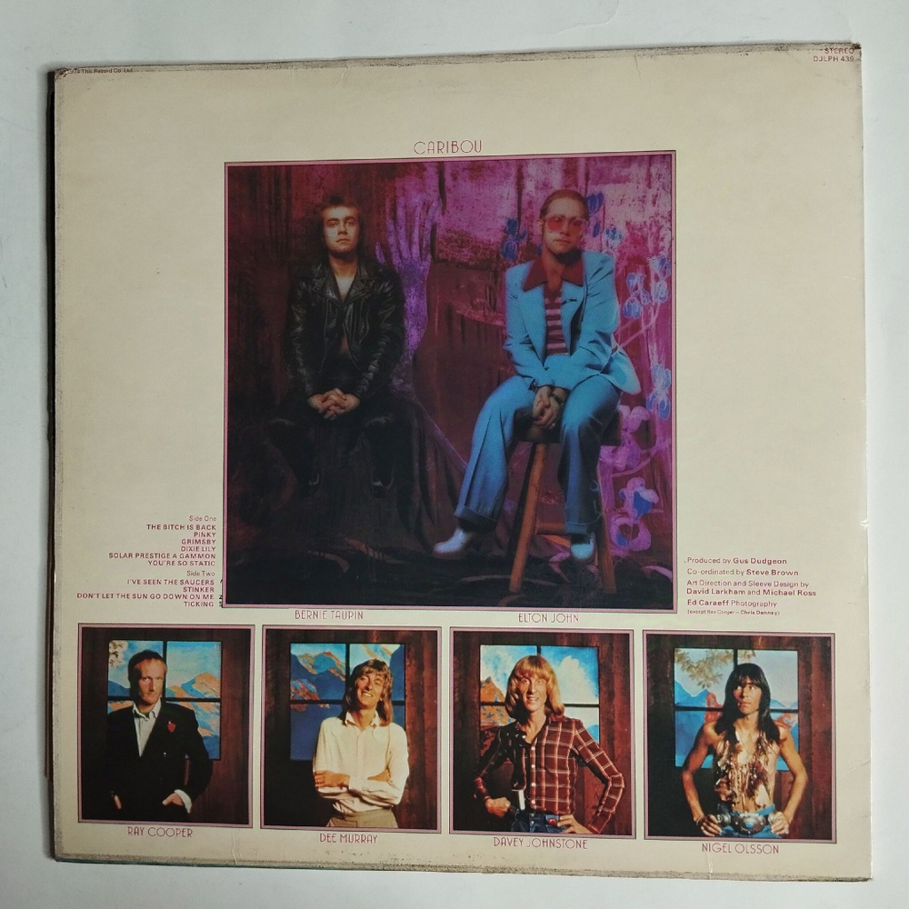 Винтажная виниловая пластинка LP Elton John Caribou (UK 1974)