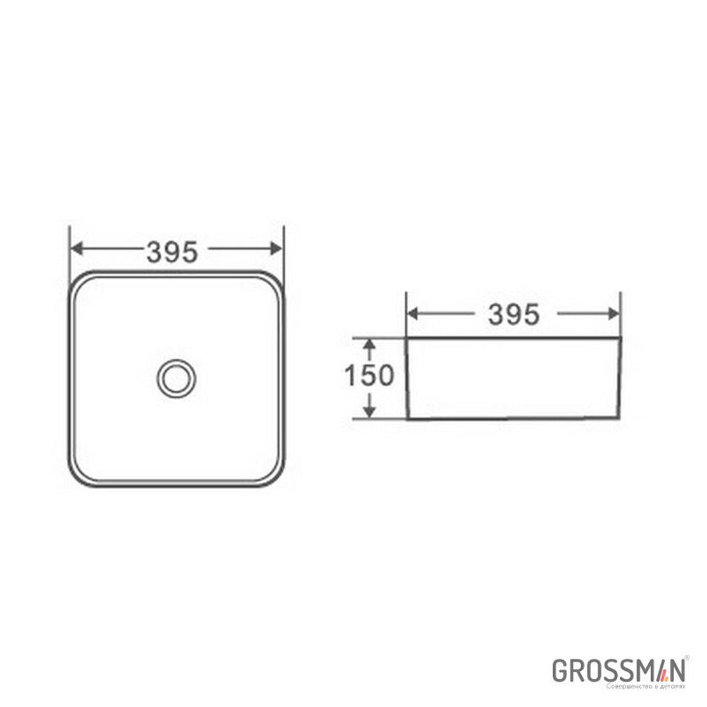 Раковина Grossman GR-3026ВМ черный матовый