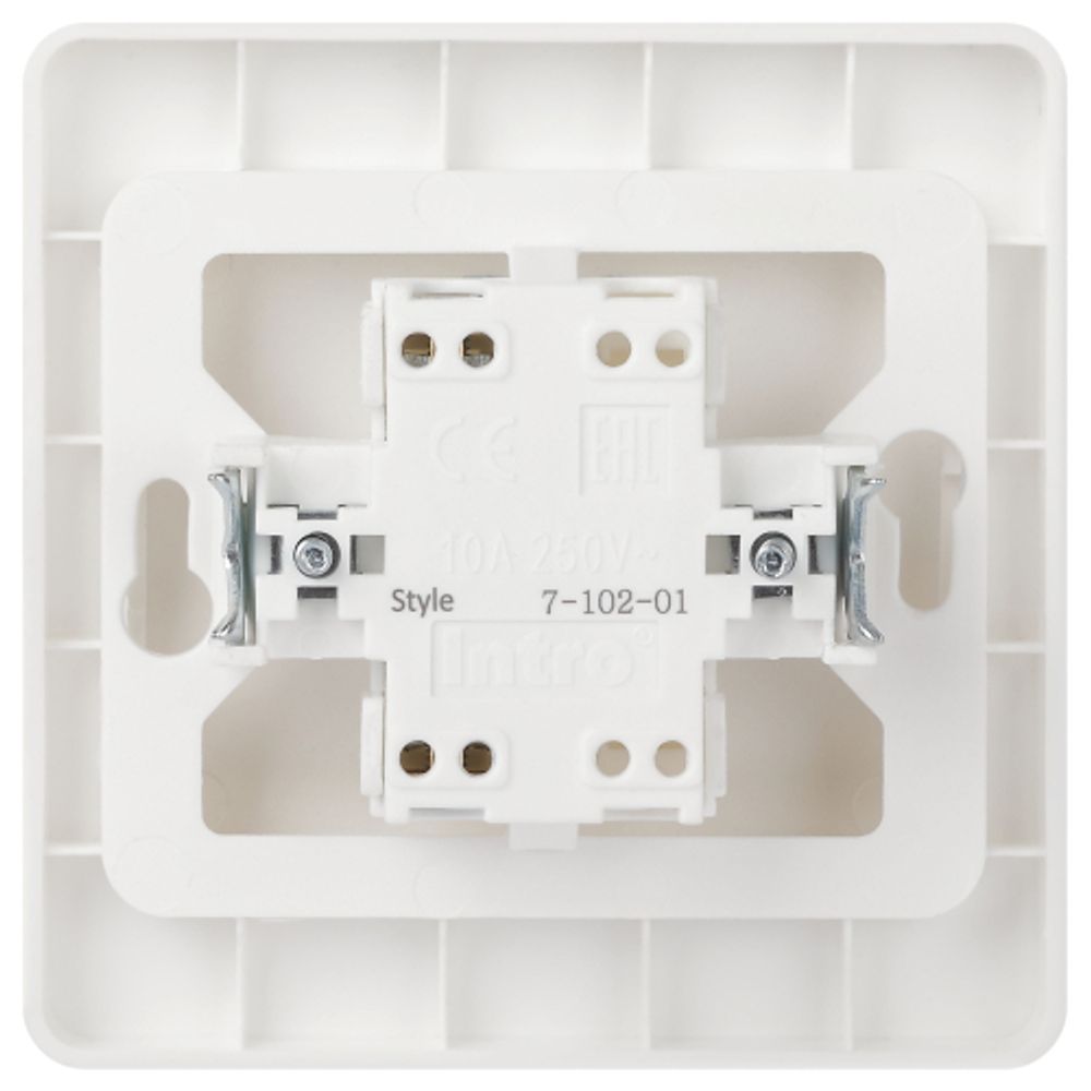 Выключатель Intro Style 7-102-01 с подсветкой, 10А-250В, IP20, СУ, белый | Intro