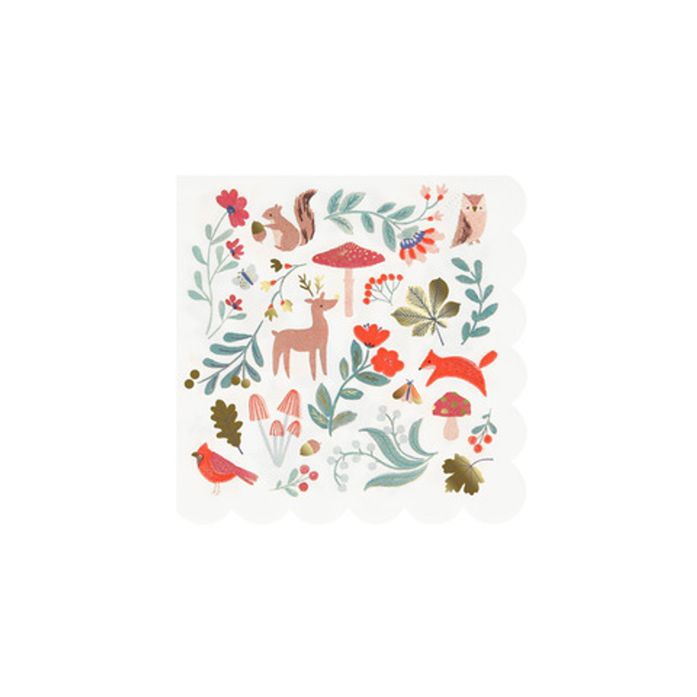 Салфетки маленькие "Лесная сказка" 16 шт. (2024)