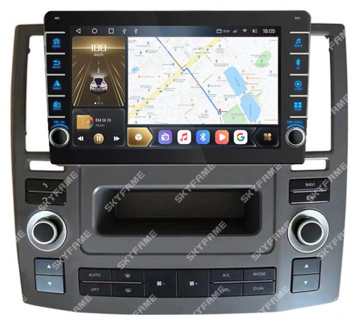 Магнитола для Infiniti FX35 (S50), FX45 2006-2008 - Kuberg SF-9279-2 (кнопки и крутилки), Android 12, Быстрая, CarPlay, 4G SIM-слот