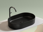 Умывальник чаша накладная овальная (цвет Черный Матовый) Element 608x385x122мм