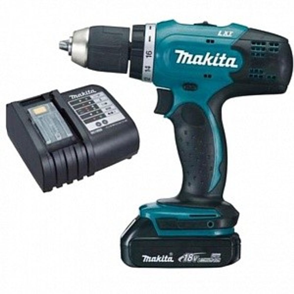 Дрель аккумуляторная MAKITA DDF453SYX5 (18B, АКБ 1*1.5Ач, 42Н/м)