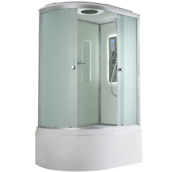 Душевая кабина AvaCan (АваКан) D5012R LED с высоким поддоном, с ГМ, с электрикой и LED освещением, 120х80х215