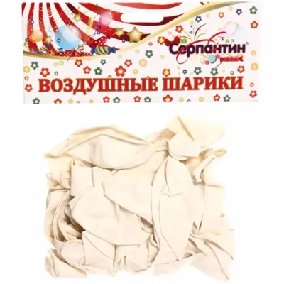Воздушные шары 25 шт, 10»/25см Безмятежность (белый)