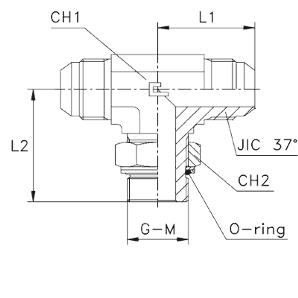 Штуцер FRTG JIC3/4" BSP1/2"