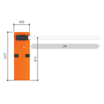 Тумба шлагбаума G6500 размеры