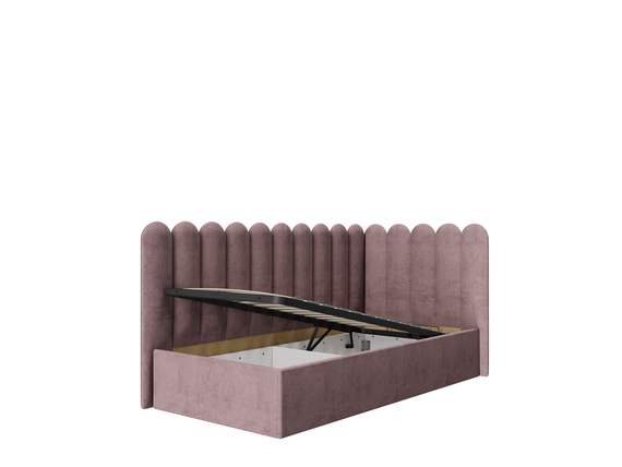 Савоярди ПМ-407 Кровать с мягкой обивкой с ПМ (правая) Formula 392 (слива)