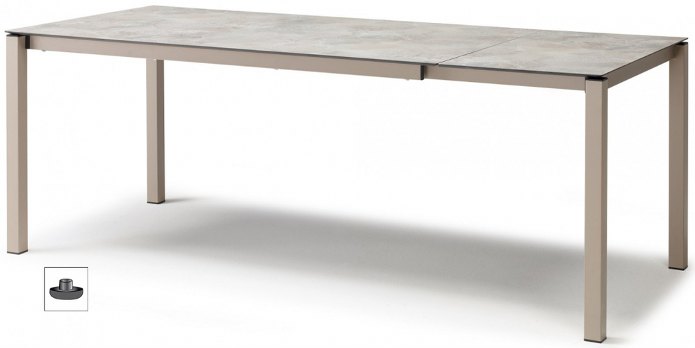 Стол ламинированный раздвижной Scab Design Pranzo Extendable, тортора, каменный