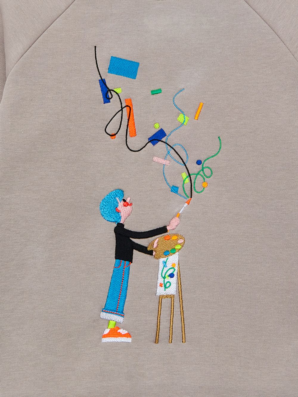 Свитшот серо-бежевый ХУДОЖНИК