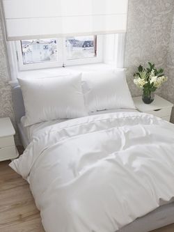 Наволочка 1шт сатин Milky Garden "Snowwhite" 50x70 см на молнии