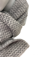 Шарф мини зигзаг серый