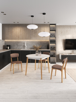 Стулья DAFNA 3 светлое дерево 231, 2 шт, для кухни мягкие, обеденные, в гостиную