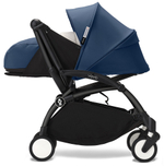 Коляска для новорожденных Stokke YOYO3 Newborn Pack 0+ рама чёрная Black Air France Blue