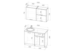 Кухонный гарнитур Альта лайт 1200мм