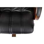 Кресло руководителя Бюрократ T-9932WALNUT/B, Кожа, Черная