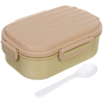 Ланч-бокс пластиковый «SEGRETO» (2отделения с ложкой) 13,6*9см оливковый