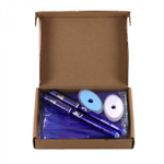 Набор ручка гелевая пиши-стирай Alingar, 2 шт+стержни 50 шт+2 ласт, 0,5 мм, синяя, игол. наконечник. круг. цв. пласт. корпус, карт. уп.