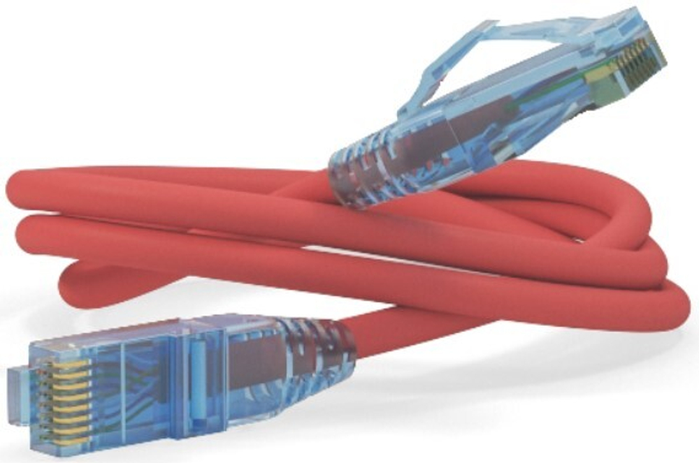 Кабель патч-корд U/UTP 6a кат. 5м Hyperline PC-LPM-UTP-RJ45-RJ45-C6a-5M-LSZH-RD