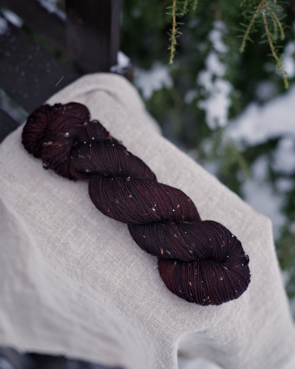 Носочный твид "Винный"