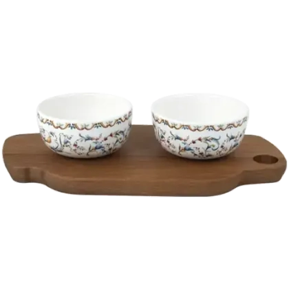 Набор пиал на деревянной подставке Toscana, 3 предмета